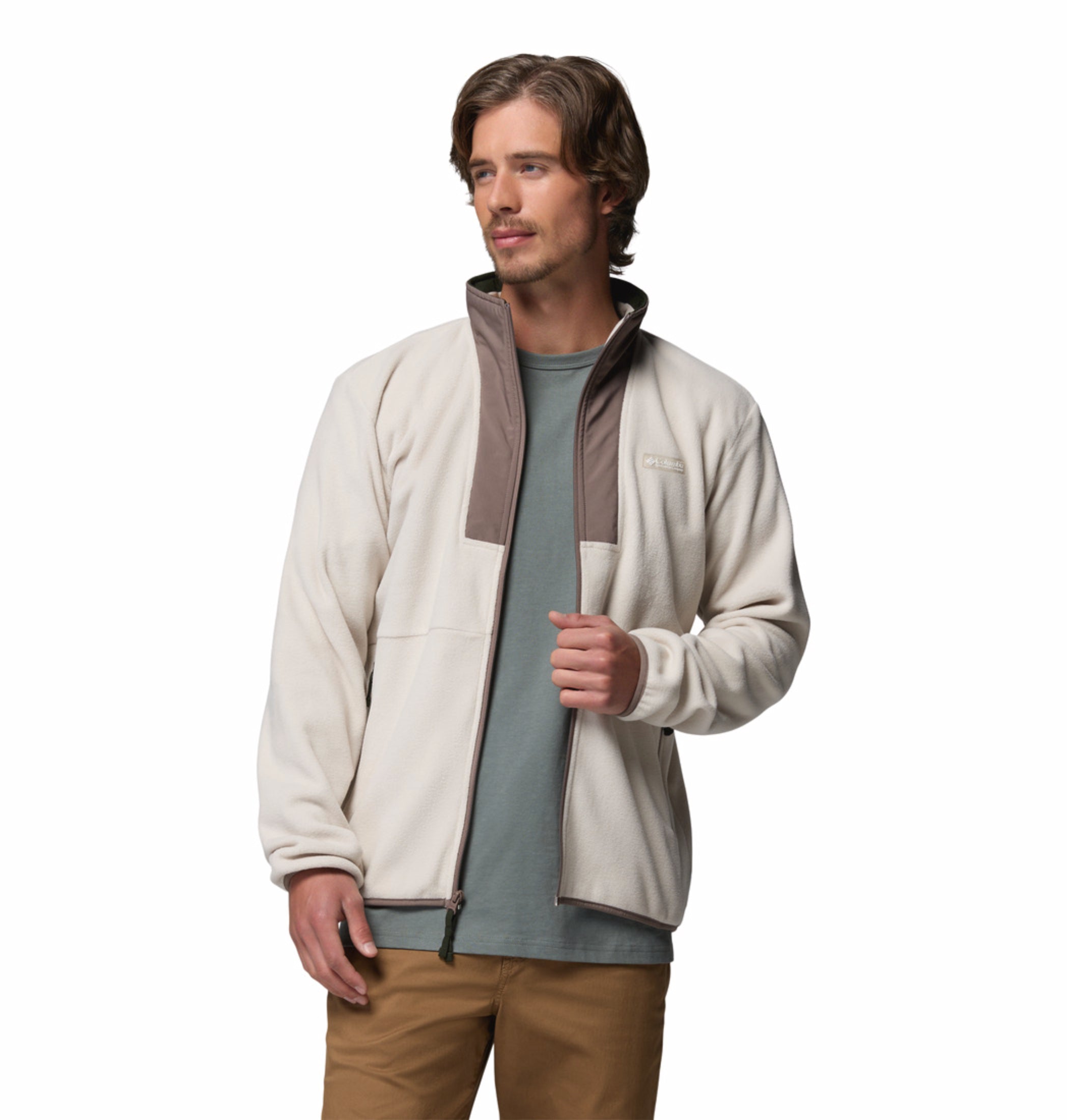 men beige mtr sequoia grove ii fleece jacket