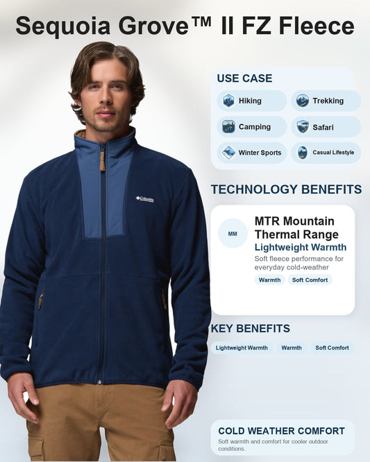mens blue mtr sequoia grove ii fleece jacket