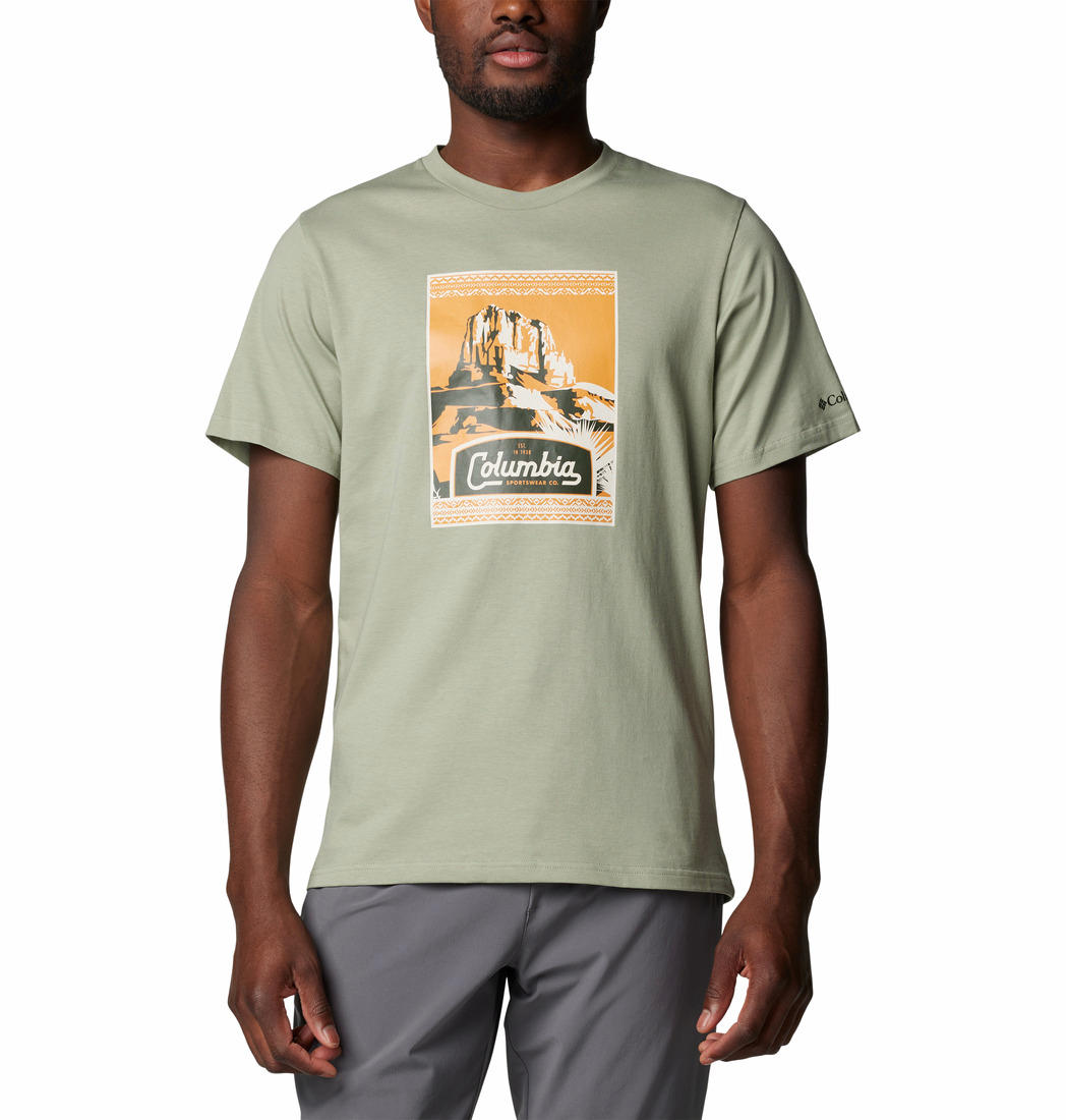 Columbia Mens Green CSC Seasonal Logo Tee