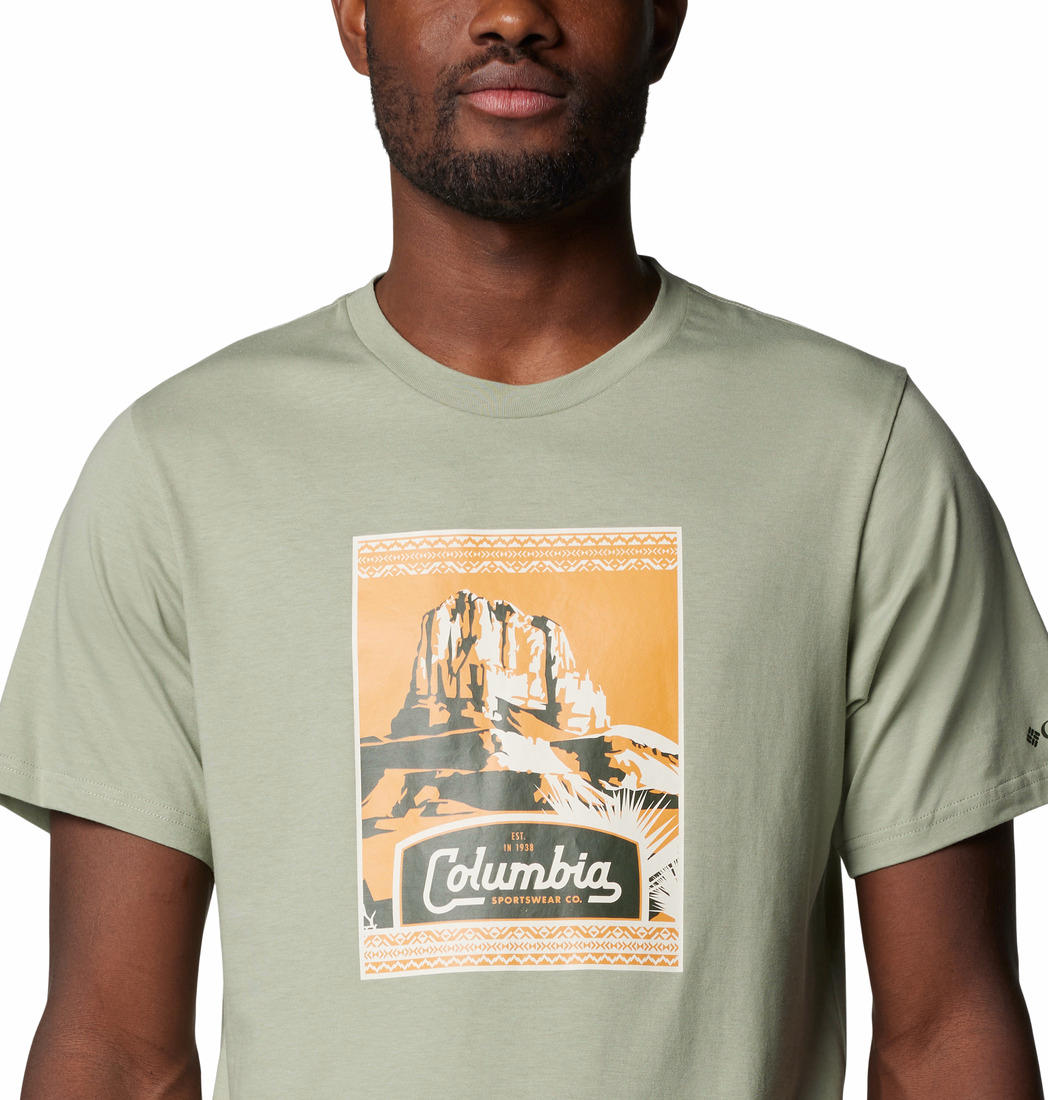 Columbia Mens Green CSC Seasonal Logo Tee
