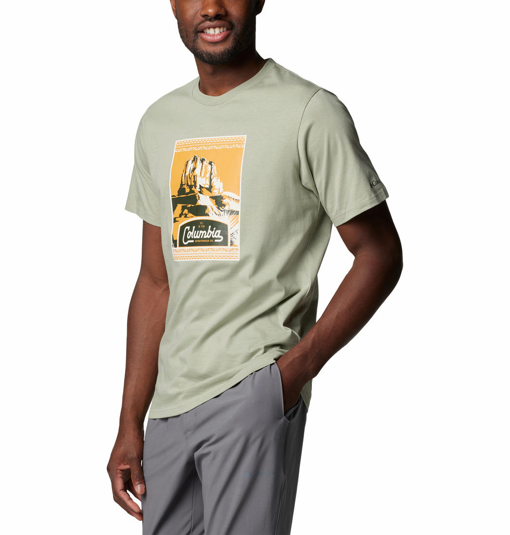 Columbia Mens Green CSC Seasonal Logo Tee