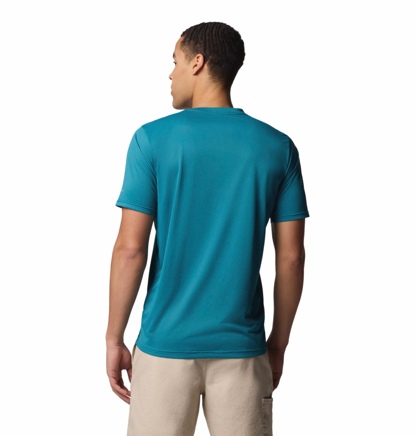 Columbia Mens Teal Omni-Wick Hike Crew Tshirt