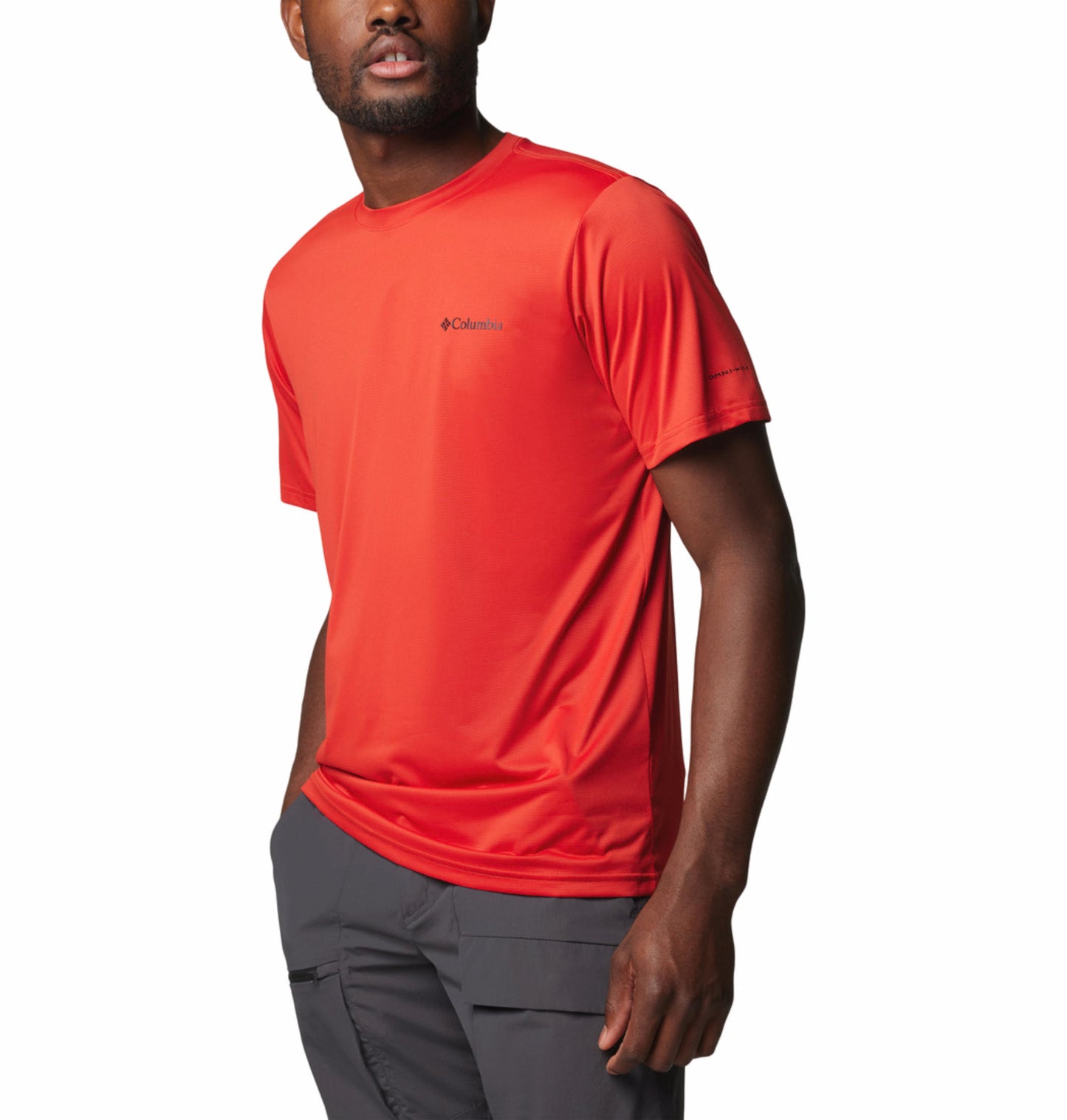 Columbia Mens Red Hike Crew Tshirt