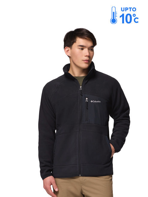 Columbia Men Black Fast Trek Overlay Fleece Jacket