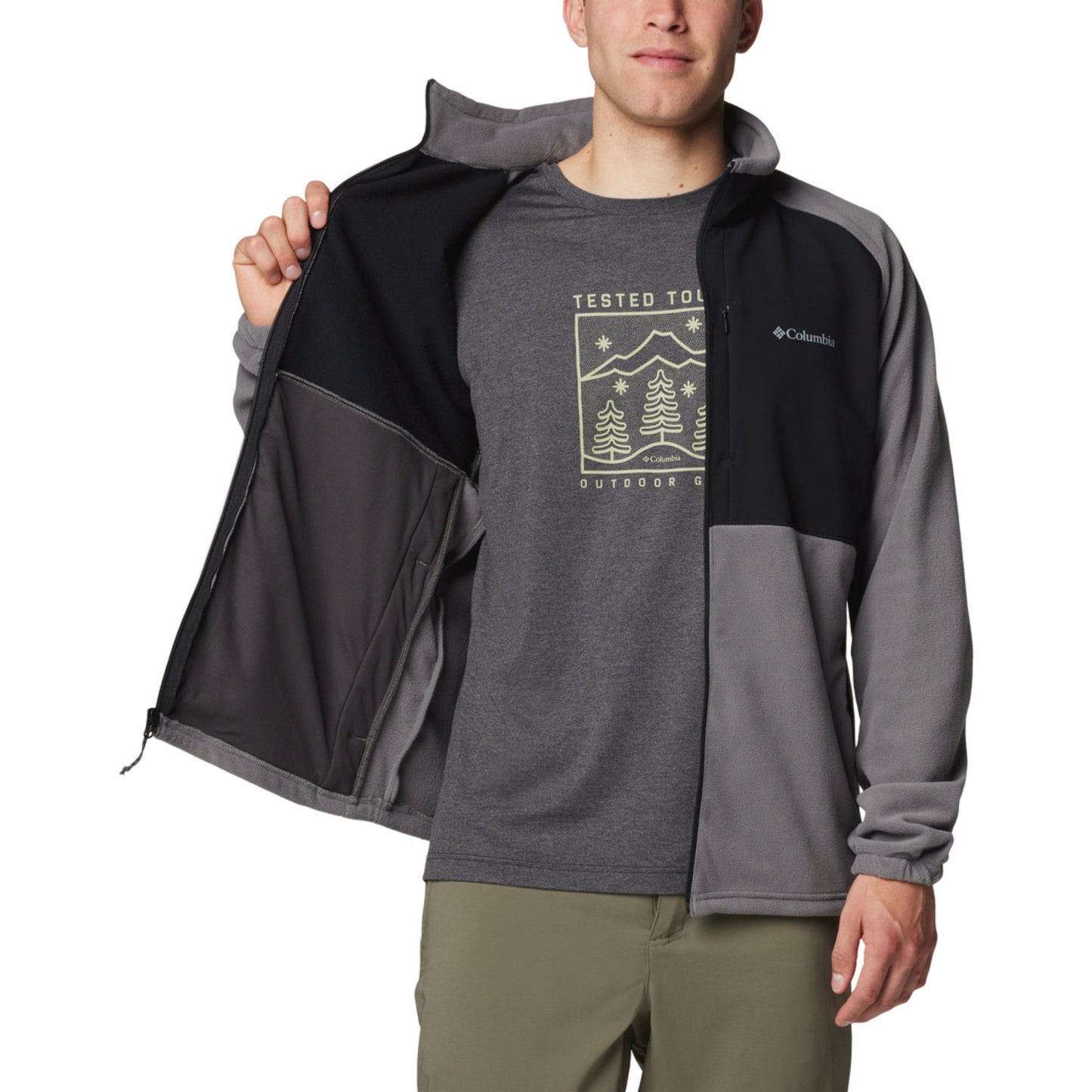 Columbia Men Grey Sage Peak Fleece Jacket