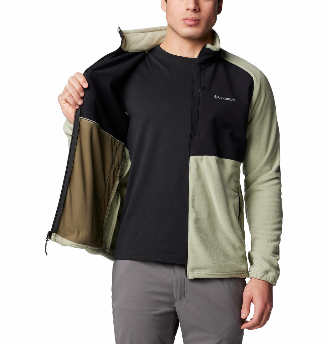 Columbia Mens Green Sage Peak Full Zip Fleece Jacket