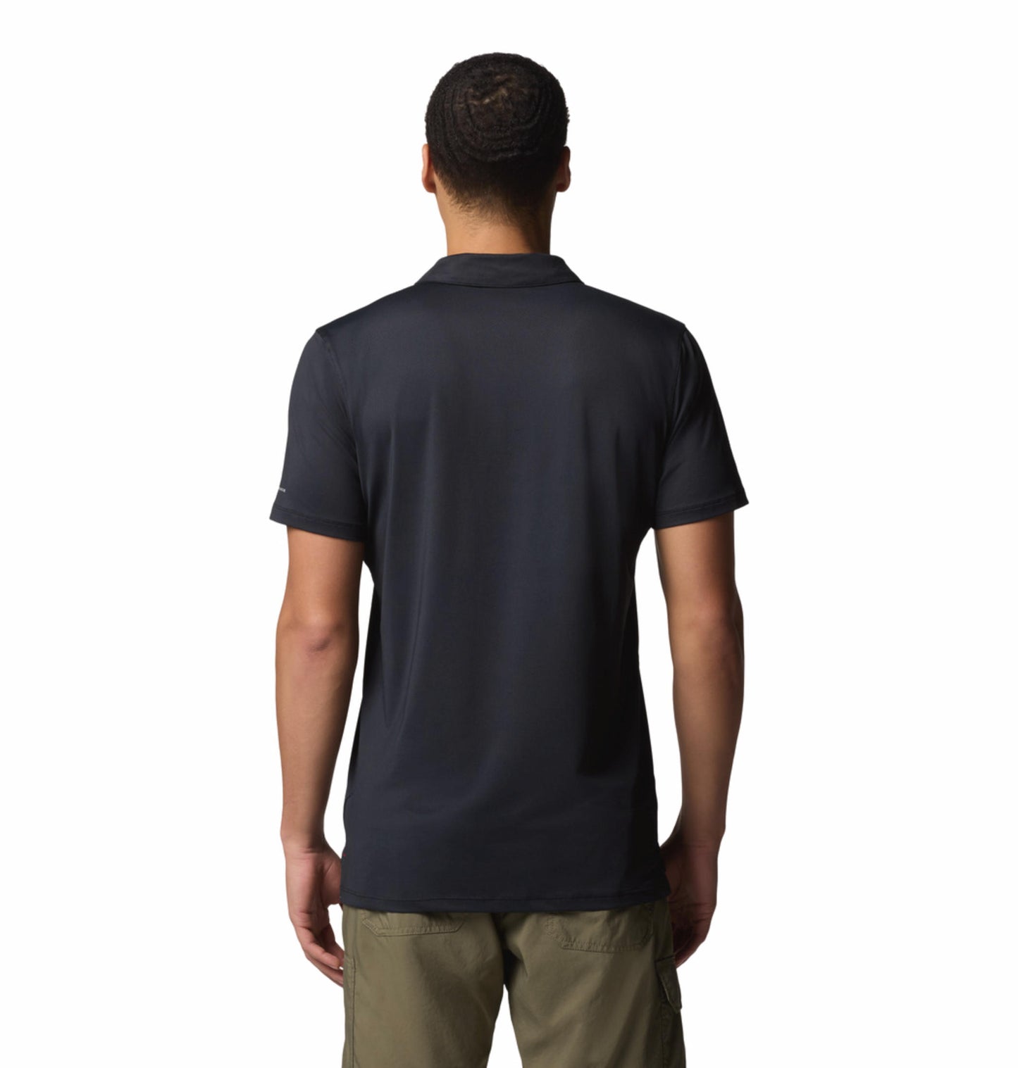 Columbia Mens Black Omni-Shade Tech Trail Utility Polo Tshirt