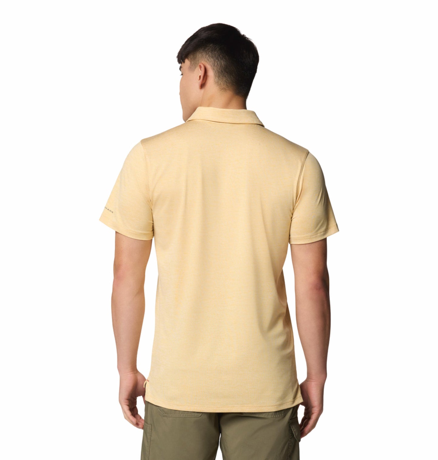 Columbia Mens Yellow Omni-Shade Tech Trail Utility Polo Tshirt