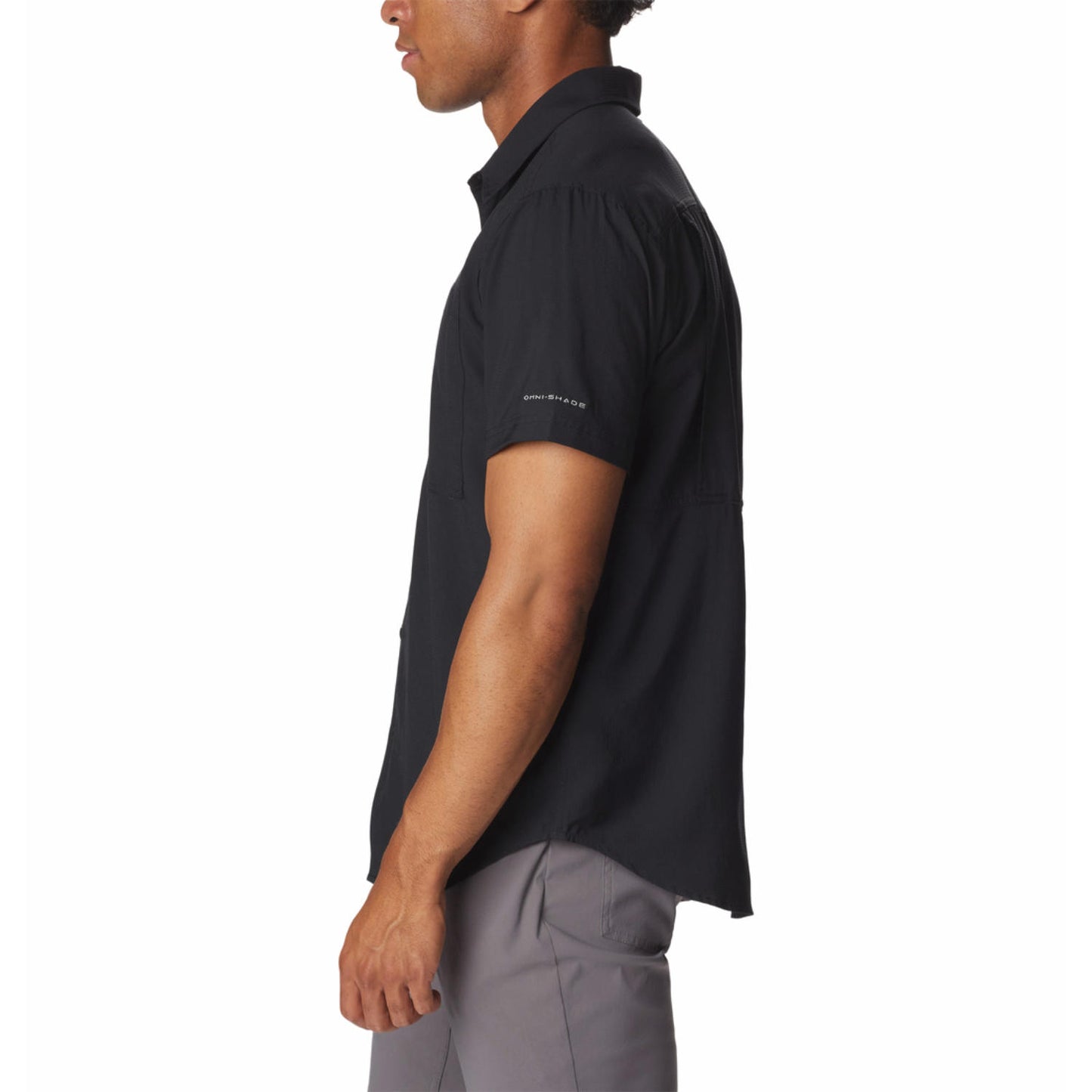 Columbia Mens Black Silver Ridge Utility Lite Short Sleeve Shirt