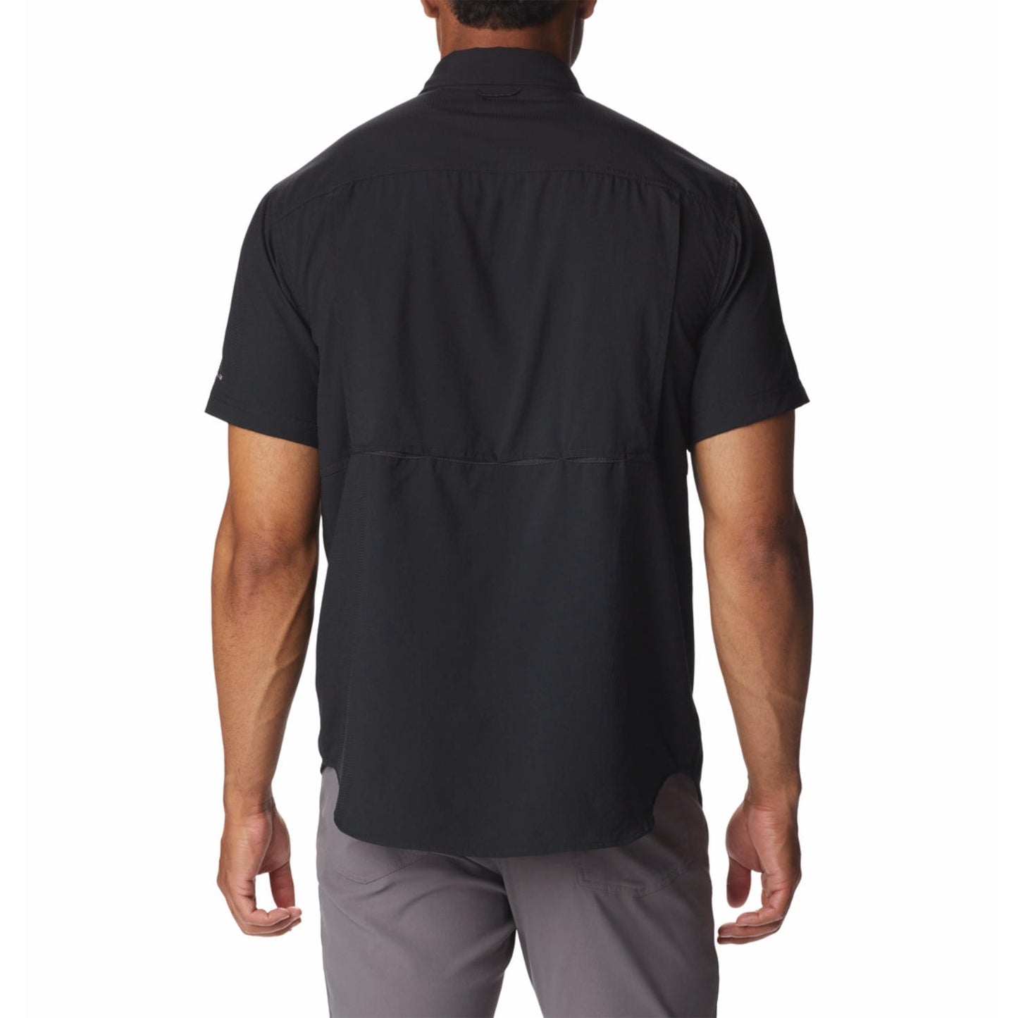 Columbia Mens Black Silver Ridge Utility Lite Short Sleeve Shirt