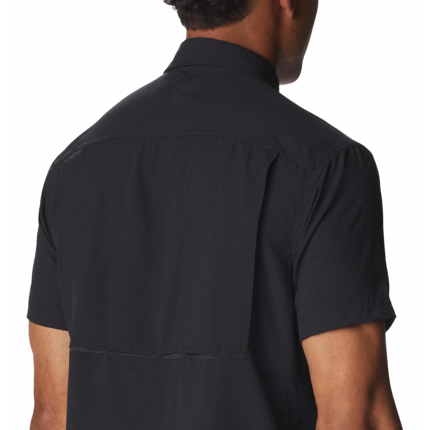 Columbia Mens Black Silver Ridge Utility Lite Short Sleeve Shirt