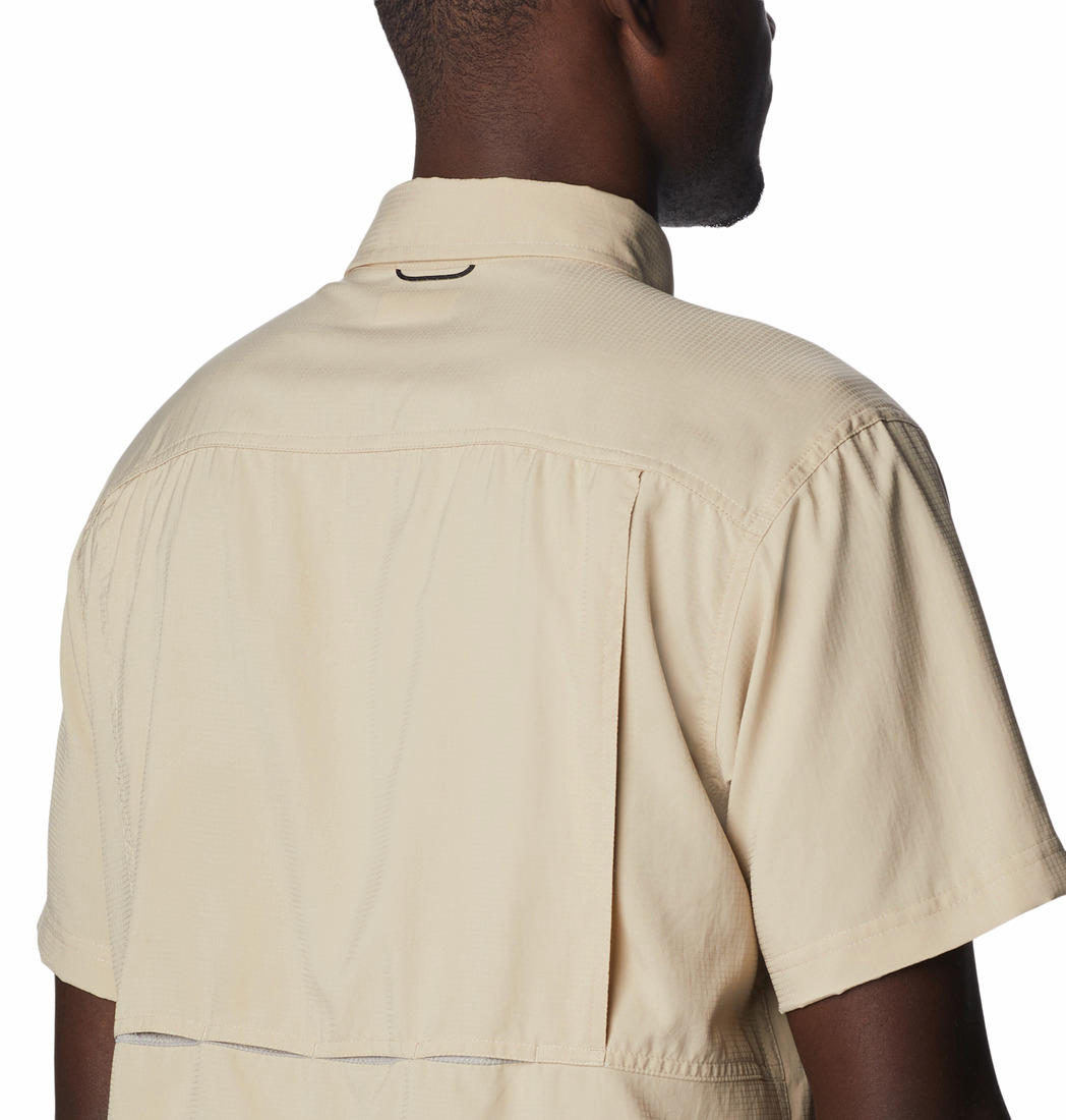 Columbia Men Beige Silver Ridge Utility Lite Short Sleeve Shirts