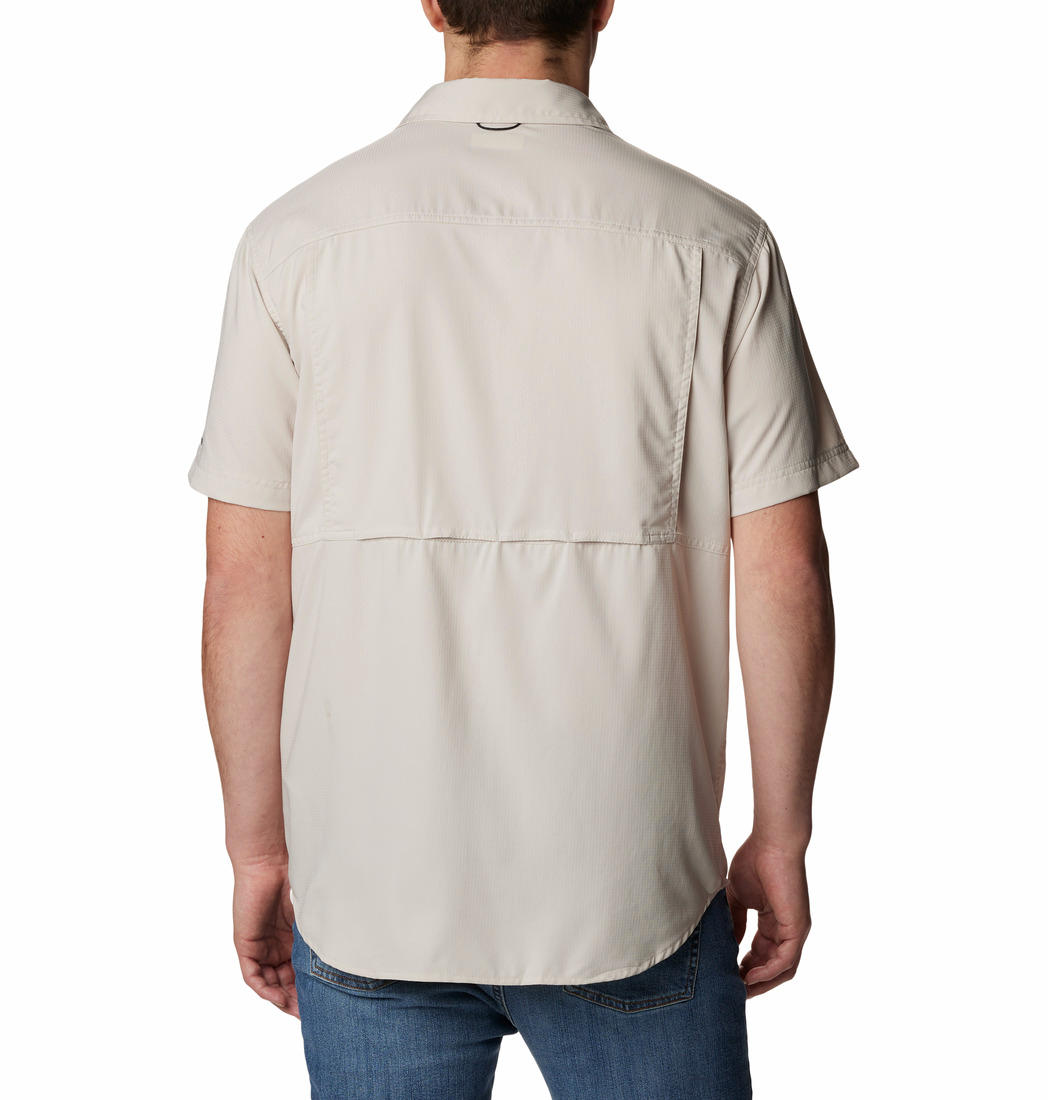 Columbia Men Beige Silver Ridge Utility Lite Short Sleeve Shirt