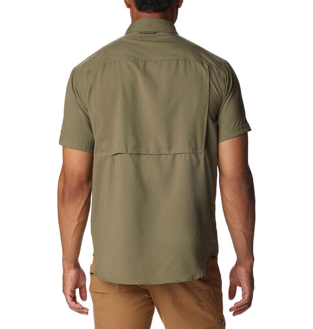 Columbia Men Green Silver Ridge Utility Lite Short Sleeve Shirts