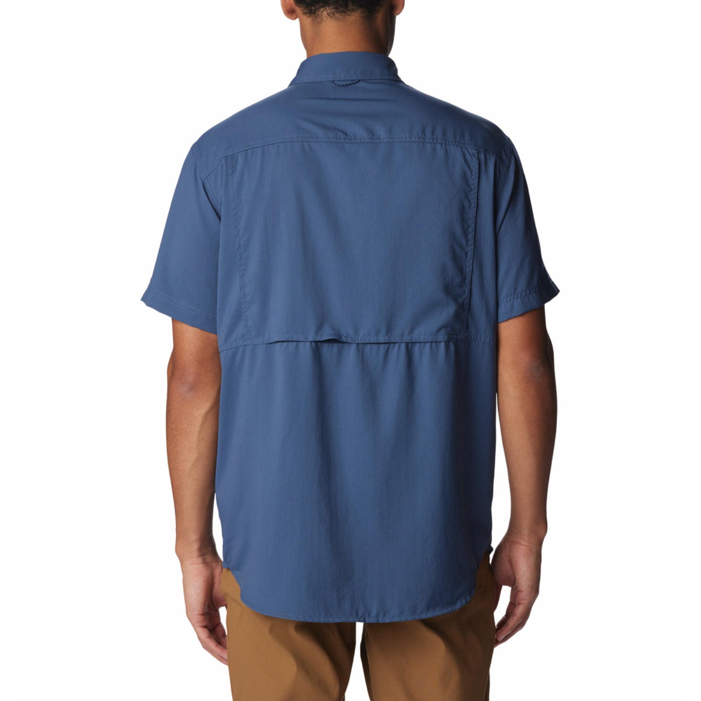 Columbia Mens Blue Silver Ridge Utility Lite Short Sleeve Shirt