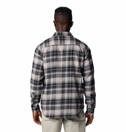 Columbia Men Black Cornell Woods Flannel Long Sleeve Shirt