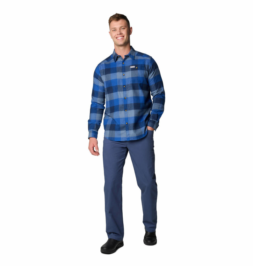 Columbia Men Blue Cornell Woods Flannel Long Sleeve Shirt