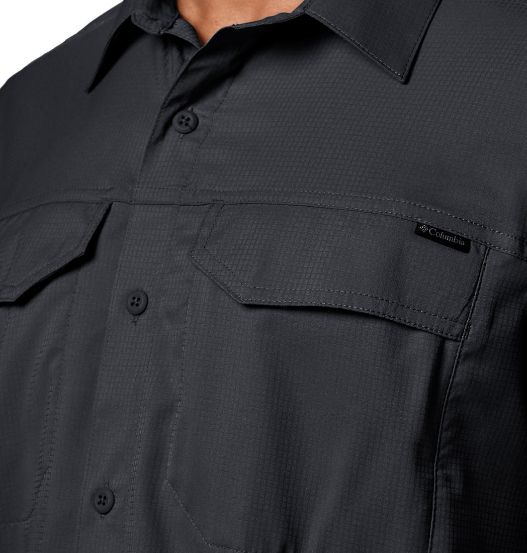 Columbia Men Black Silver Ridge Lite Short Sleeve Shirt