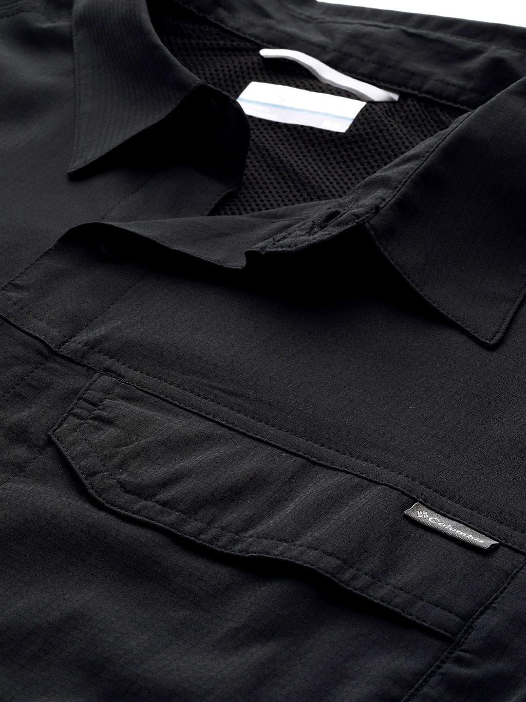 Columbia Men Black Silver Ridge Lite Short Sleeve Shirt
