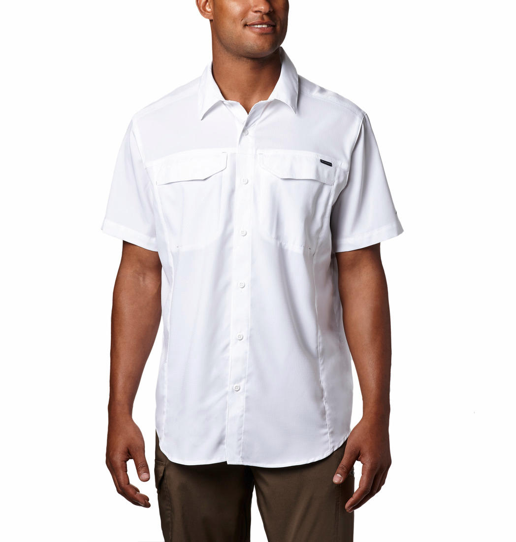 Columbia Men White Silver Ridge Lite Short Sleeve Shirt