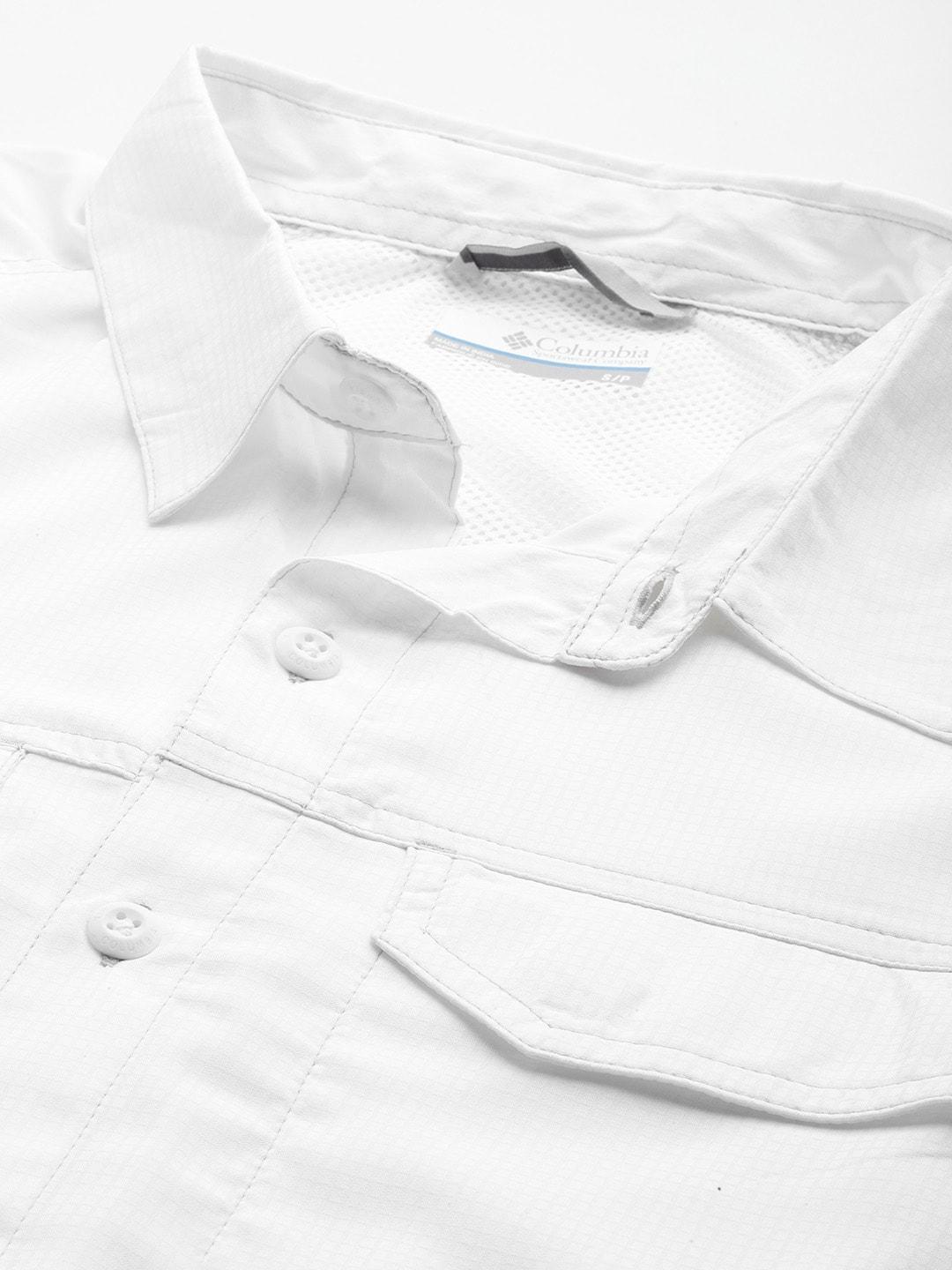 Columbia Men White Silver Ridge Lite Short Sleeve Shirt