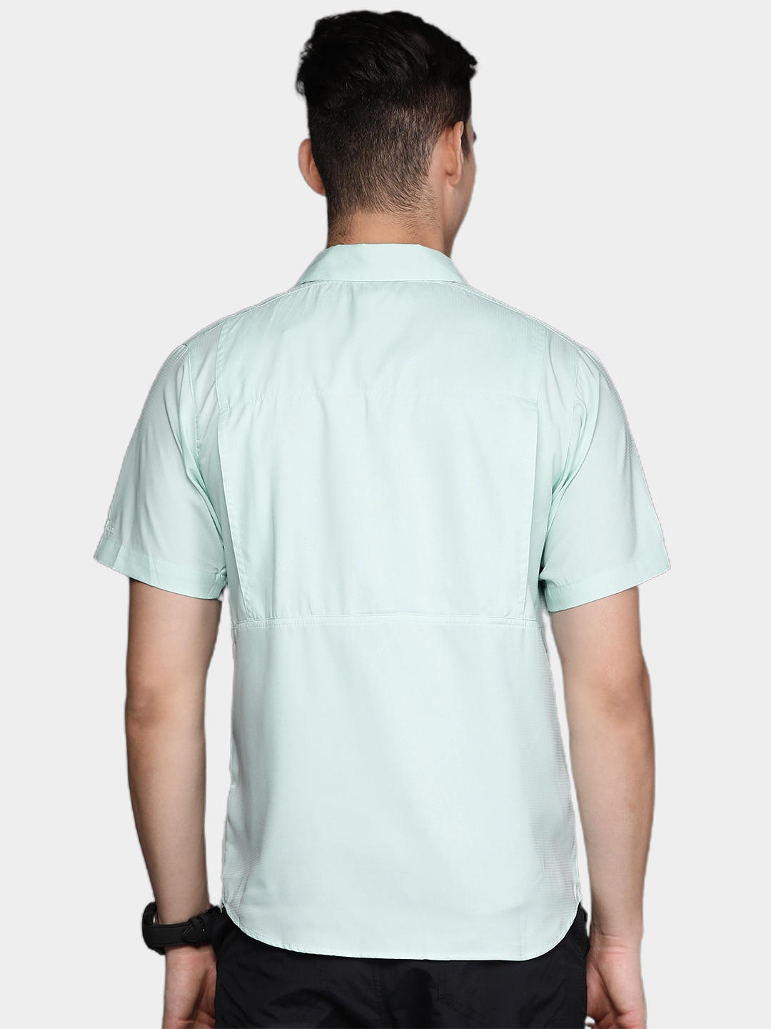 Columbia Men Blue Silver Ridge Lite Short Sleeve Shirt