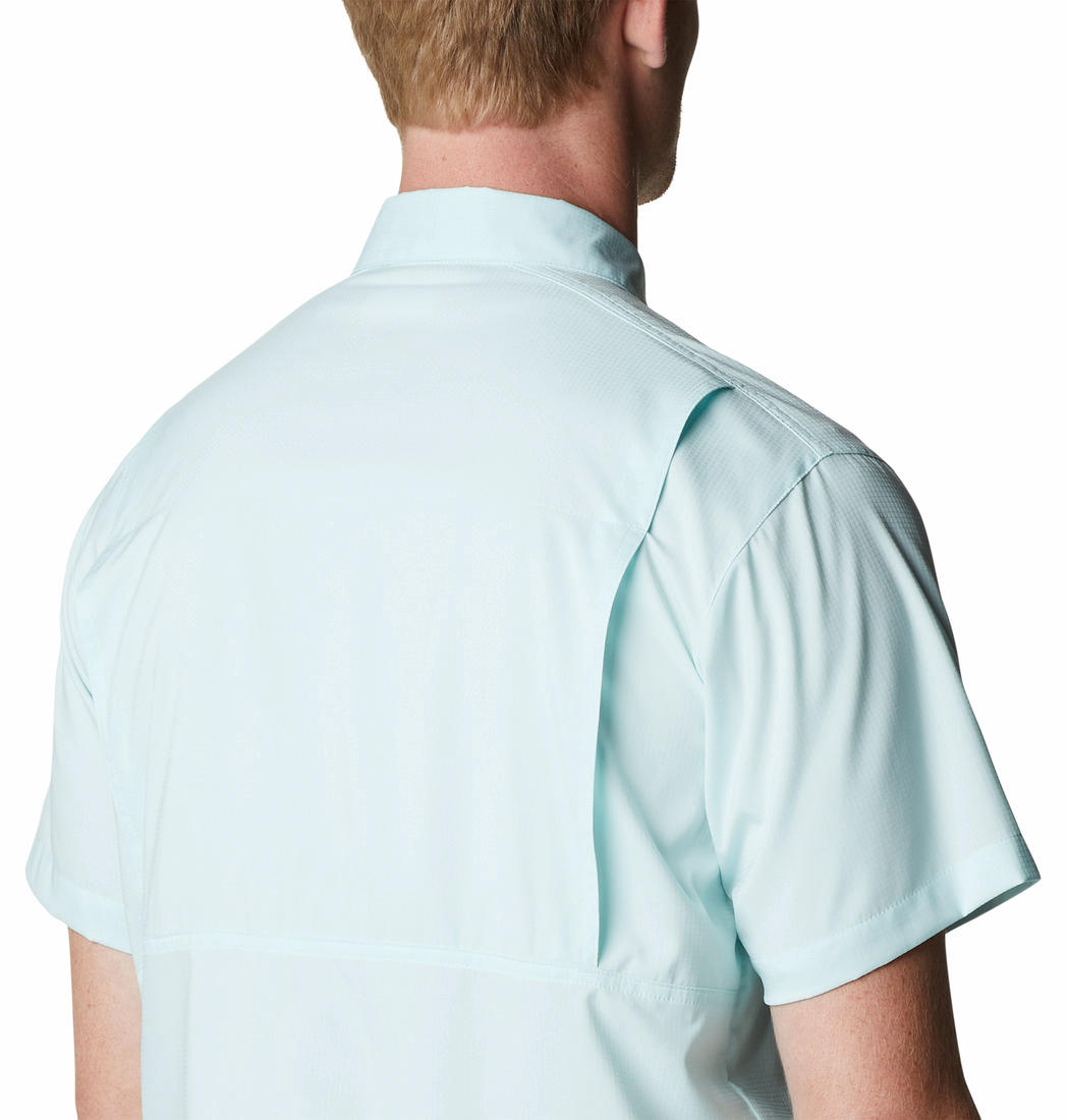 Columbia Men Blue Silver Ridge Lite Short Sleeve Shirt