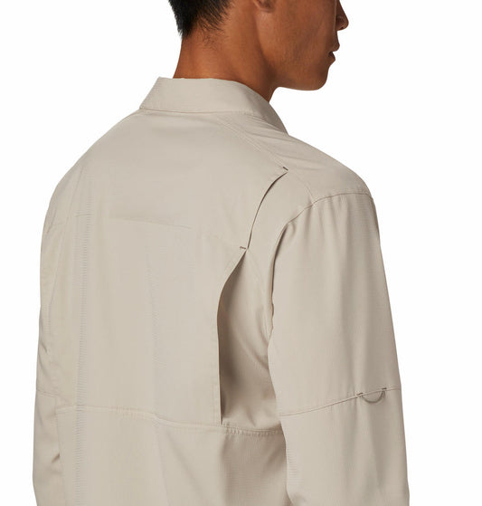 Columbia Men White Omni-Wick Silver Ridge Lite Long Sleeve Shirt