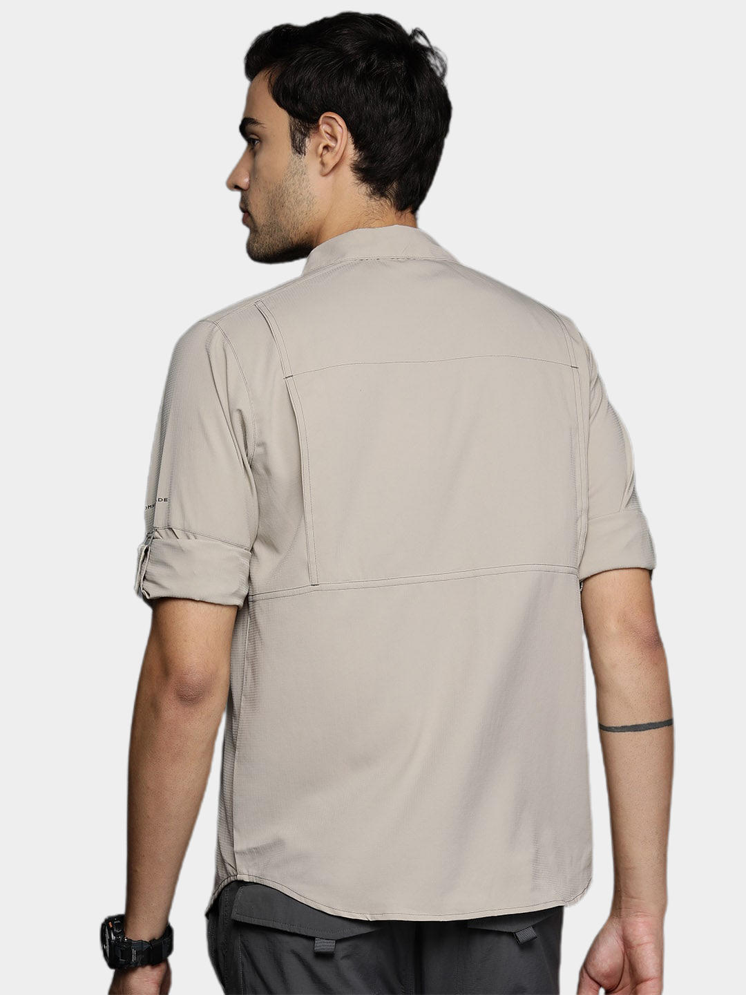 Columbia Men White Omni-Wick Silver Ridge Lite Long Sleeve Shirt