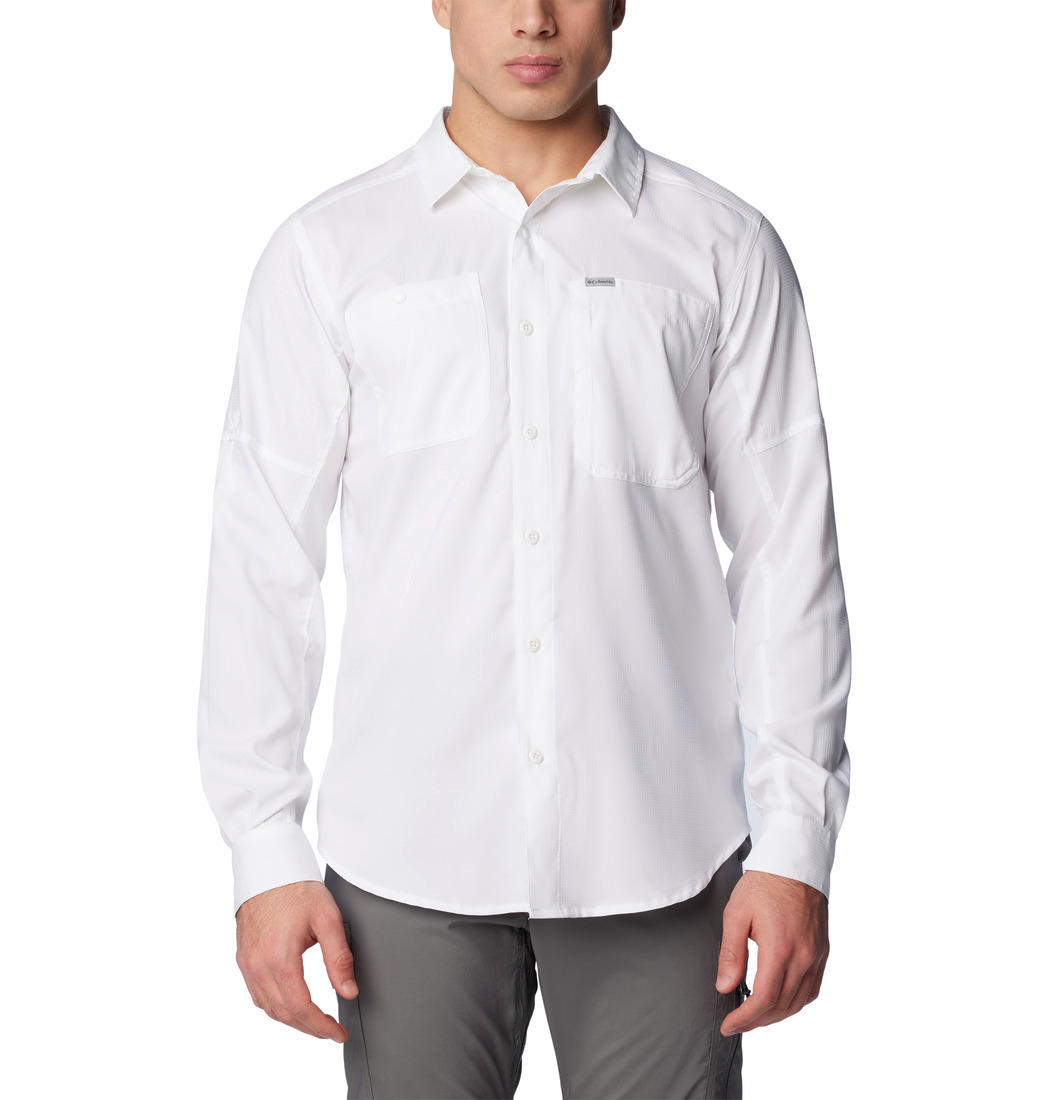 Columbia Men White Columbia Men Silver Ridge Utility Lite Long Sleeve Shirt