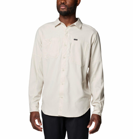 Columbia Mens Brown Silver Ridge Utility Lite Long Sleeve Shirt