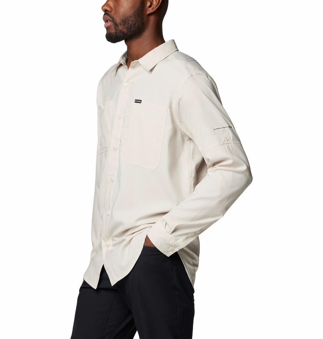 Columbia Mens Brown Silver Ridge Utility Lite Long Sleeve Shirt