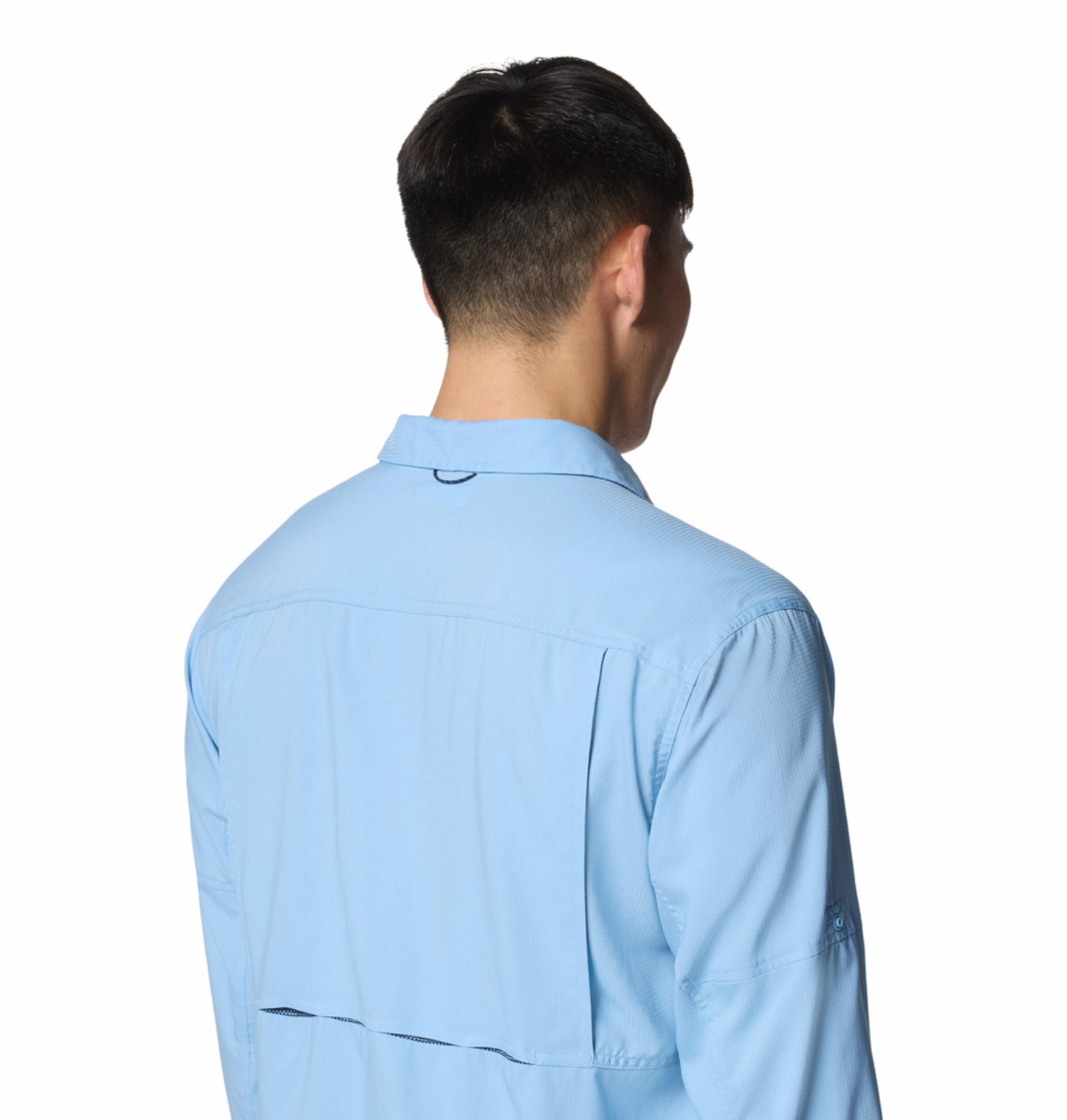 Columbia Mens Blue Omni-Shade Silver Ridge Utility Lite Long Sleeve Shirt