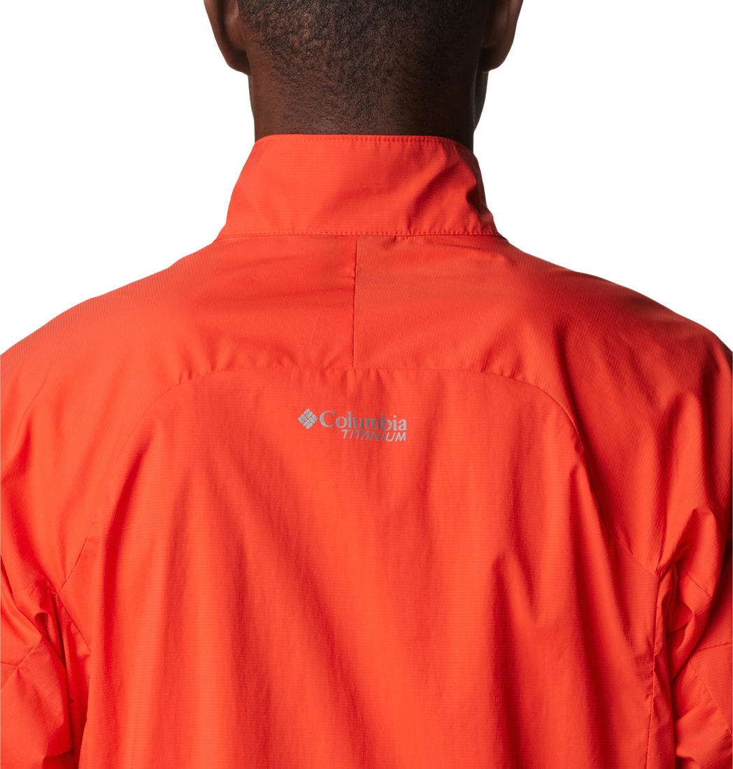 Columbia Men Orange M Titan Pass Lightweight 1/2 Zip Shirts