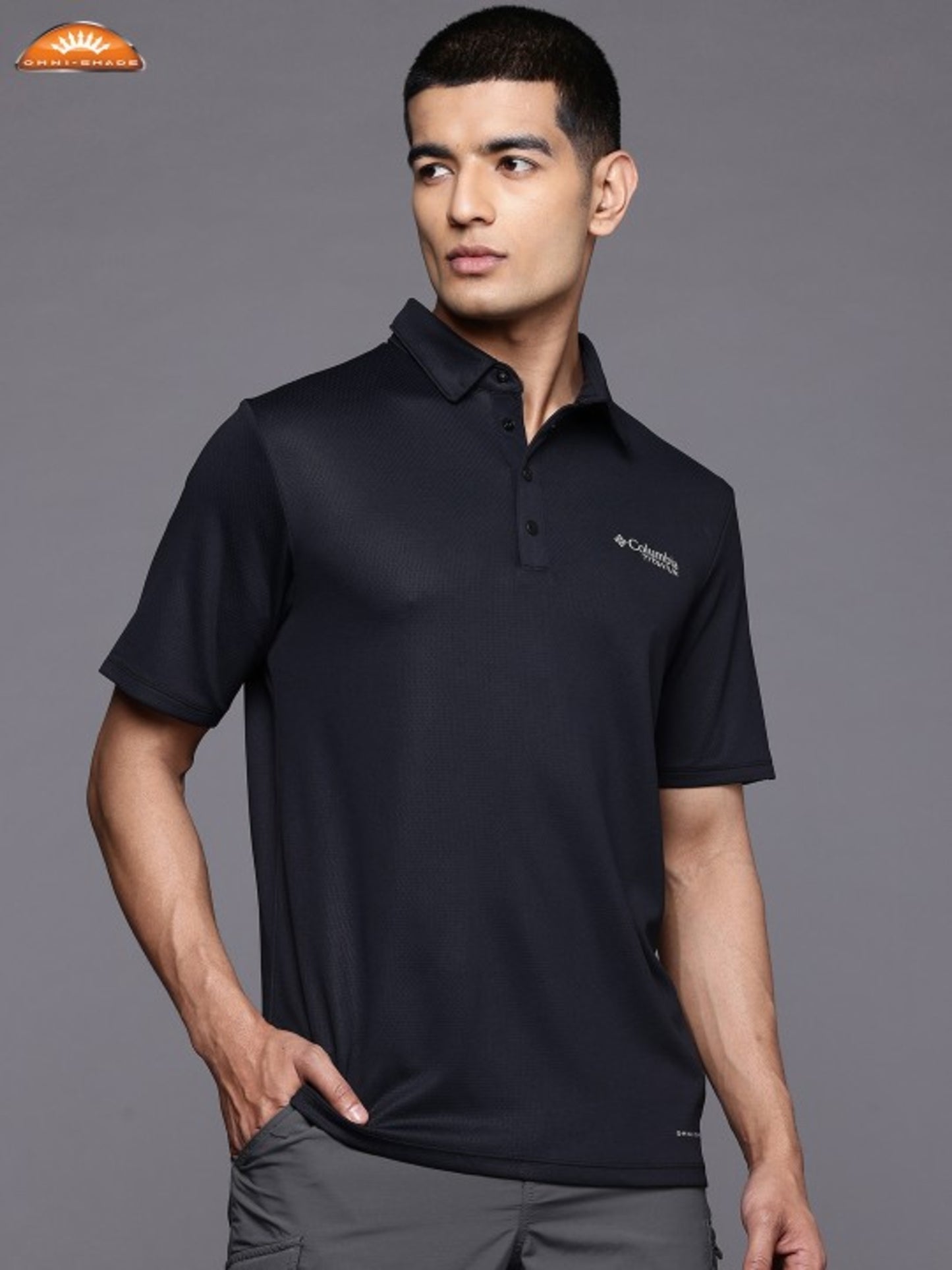 Columbia Men Black Summit Valley Polo (Sun Protection)
