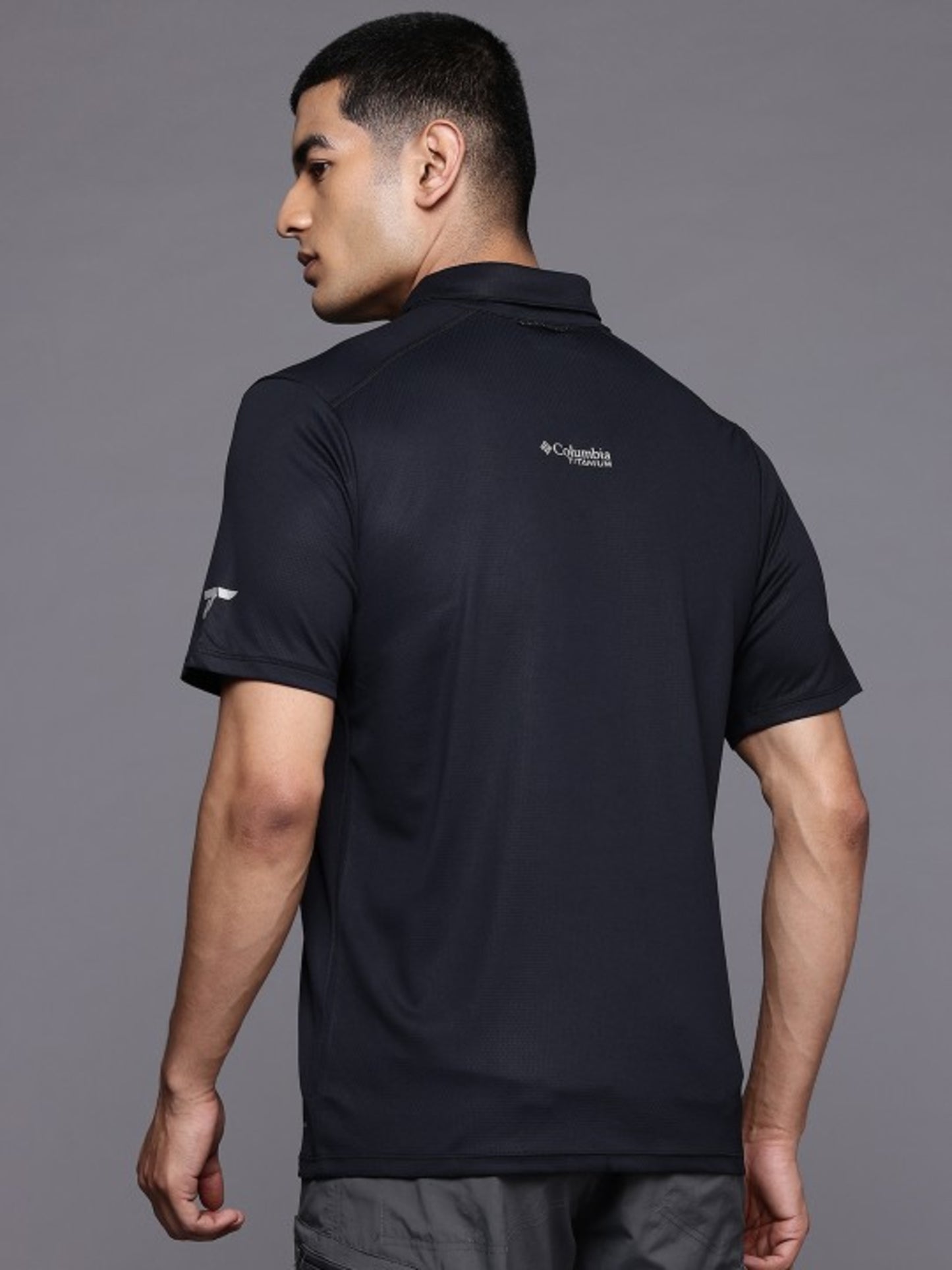 Columbia Men Black Summit Valley Polo (Sun Protection)