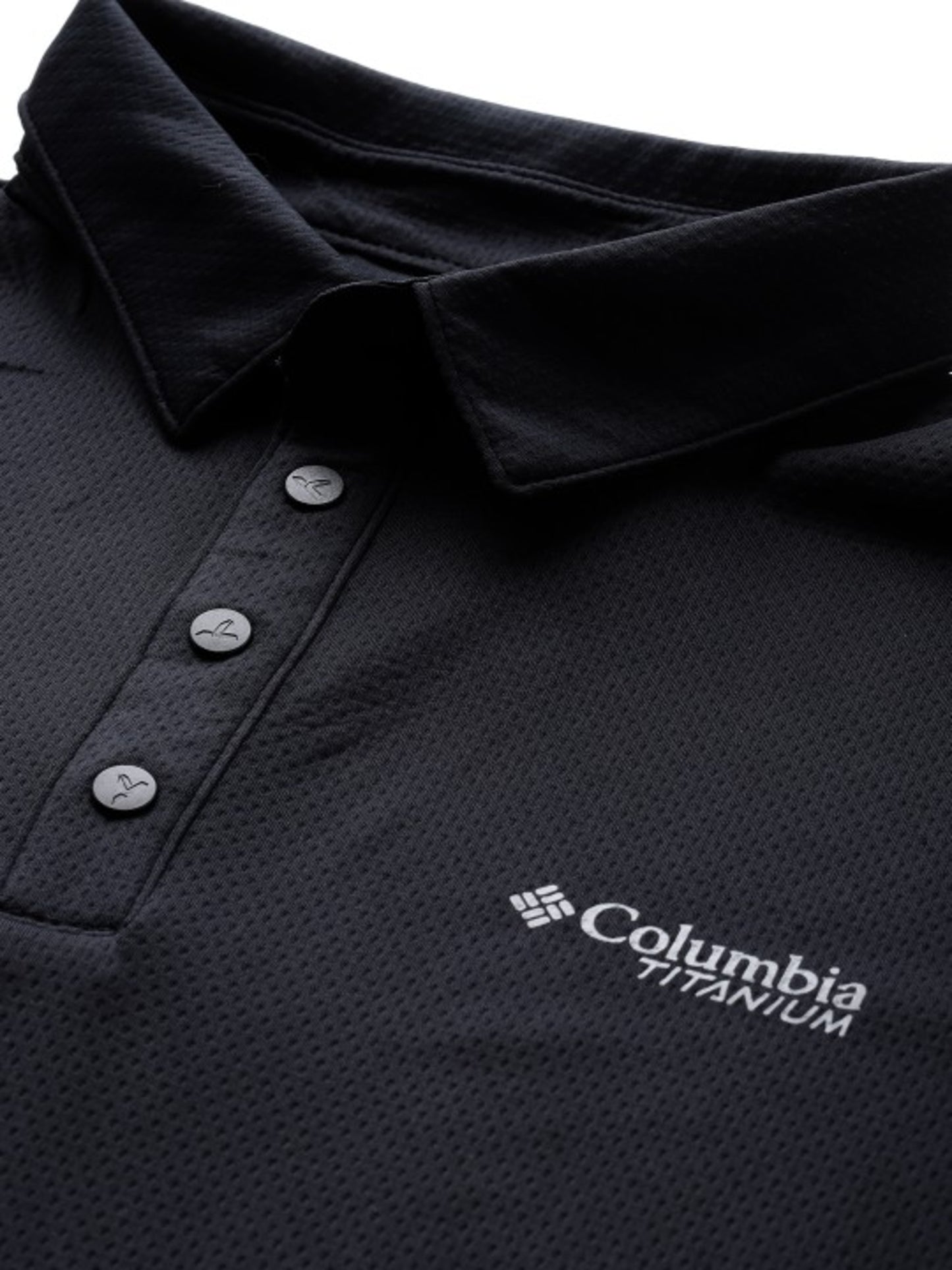Columbia Men Black Summit Valley Polo (Sun Protection)