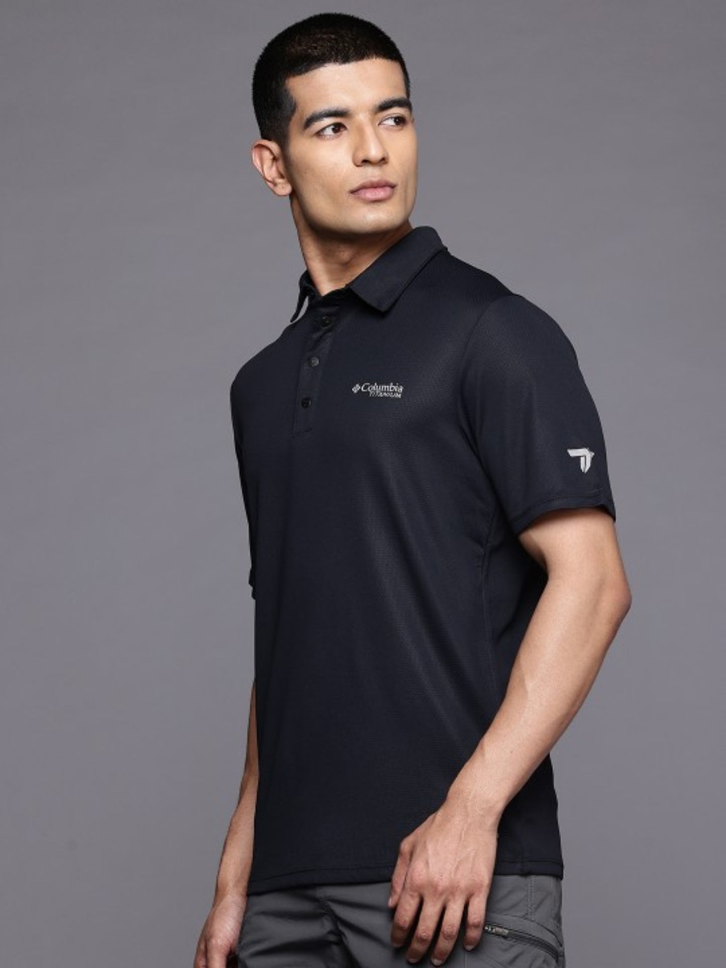 Columbia Men Black Summit Valley Polo (Sun Protection)
