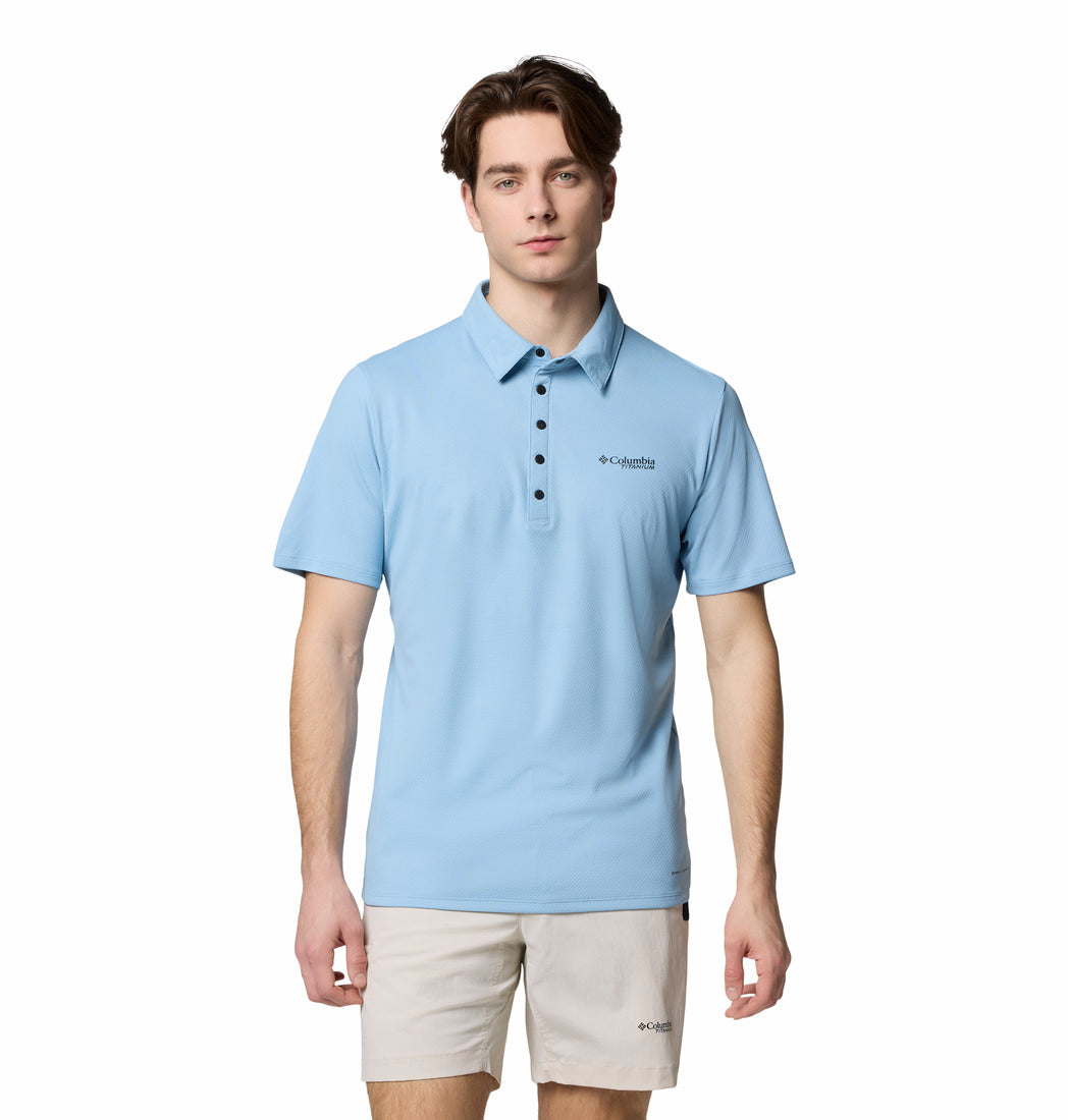 Columbia Men Blue Summit Valley Polo (Sun Protection)