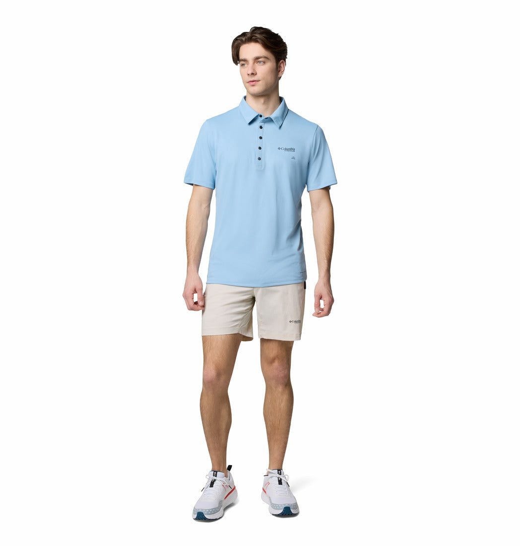 Columbia Men Blue Summit Valley Polo (Sun Protection)