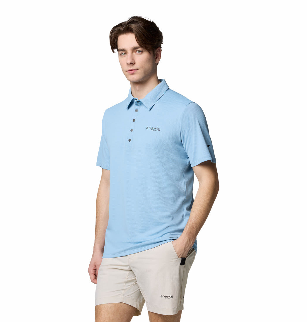 Columbia Men Blue Summit Valley Polo (Sun Protection)