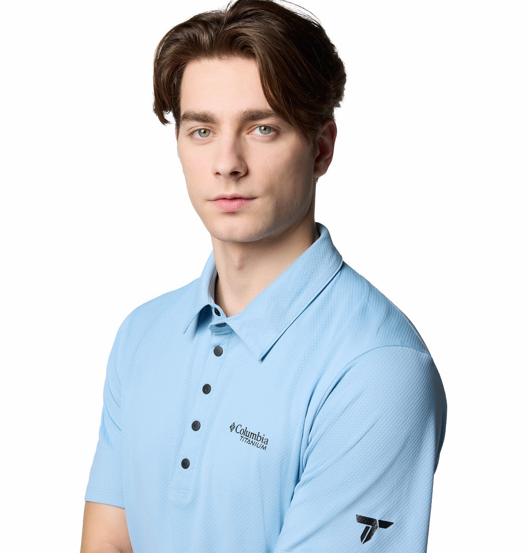 Columbia Men Blue Summit Valley Polo (Sun Protection)