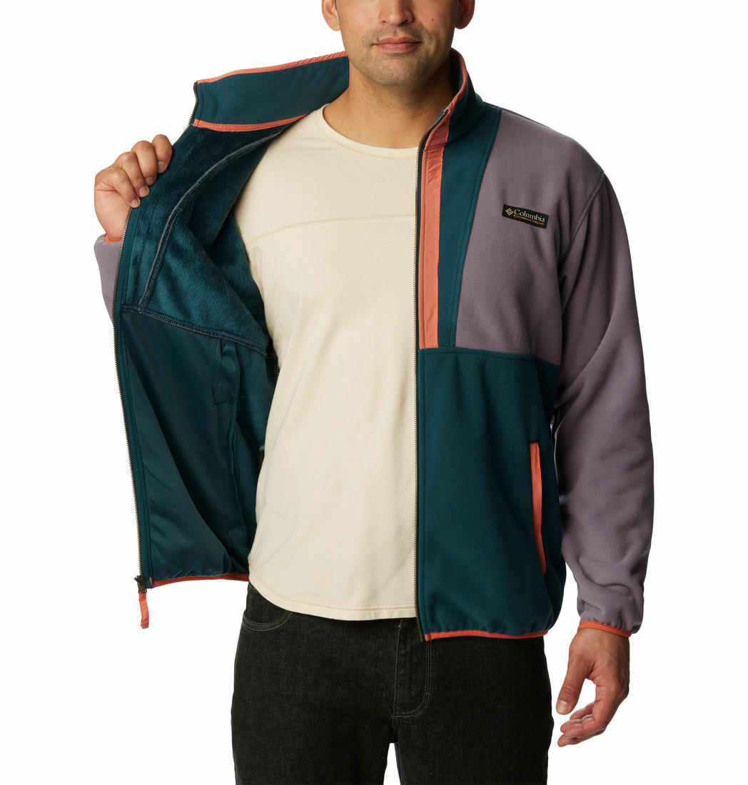 Columbia Men Purple Backbowl Remastered Fleece Jacket
