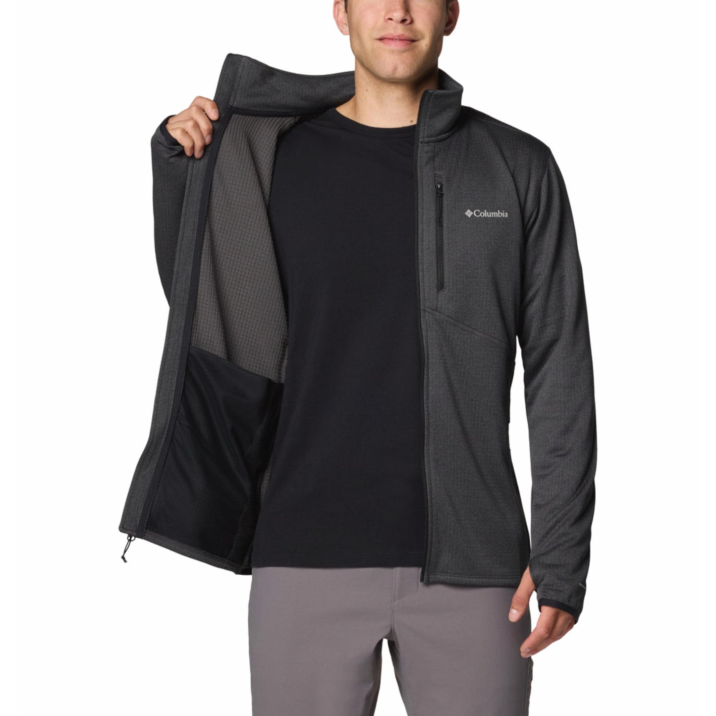 Columbia Men Black Omni-Wick Park View Fleece Jacket