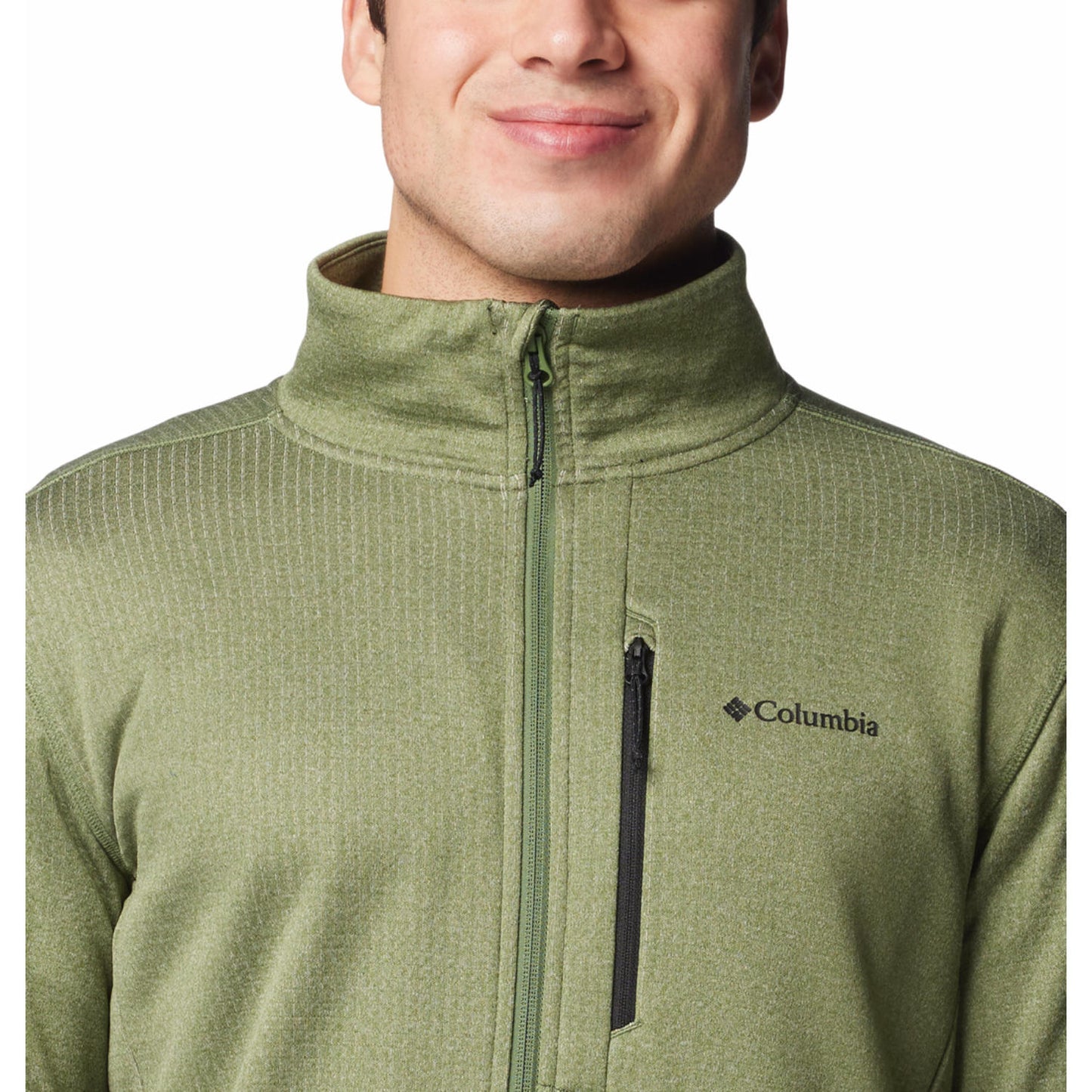 Columbia Mens Green Park View Fleece Full Zip
