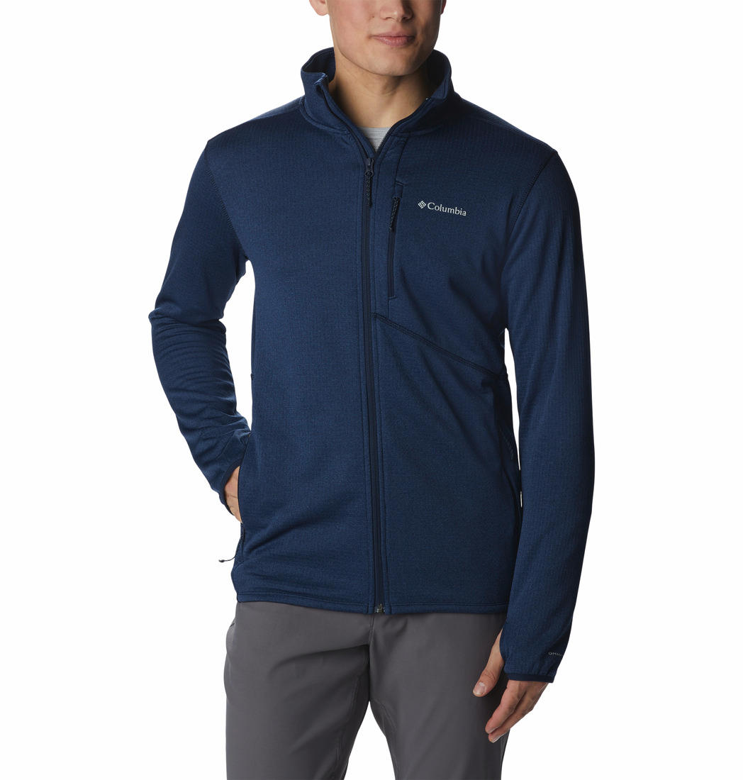 Columbia Men Blue Park View Fleece Full Zip Fleece Jacket