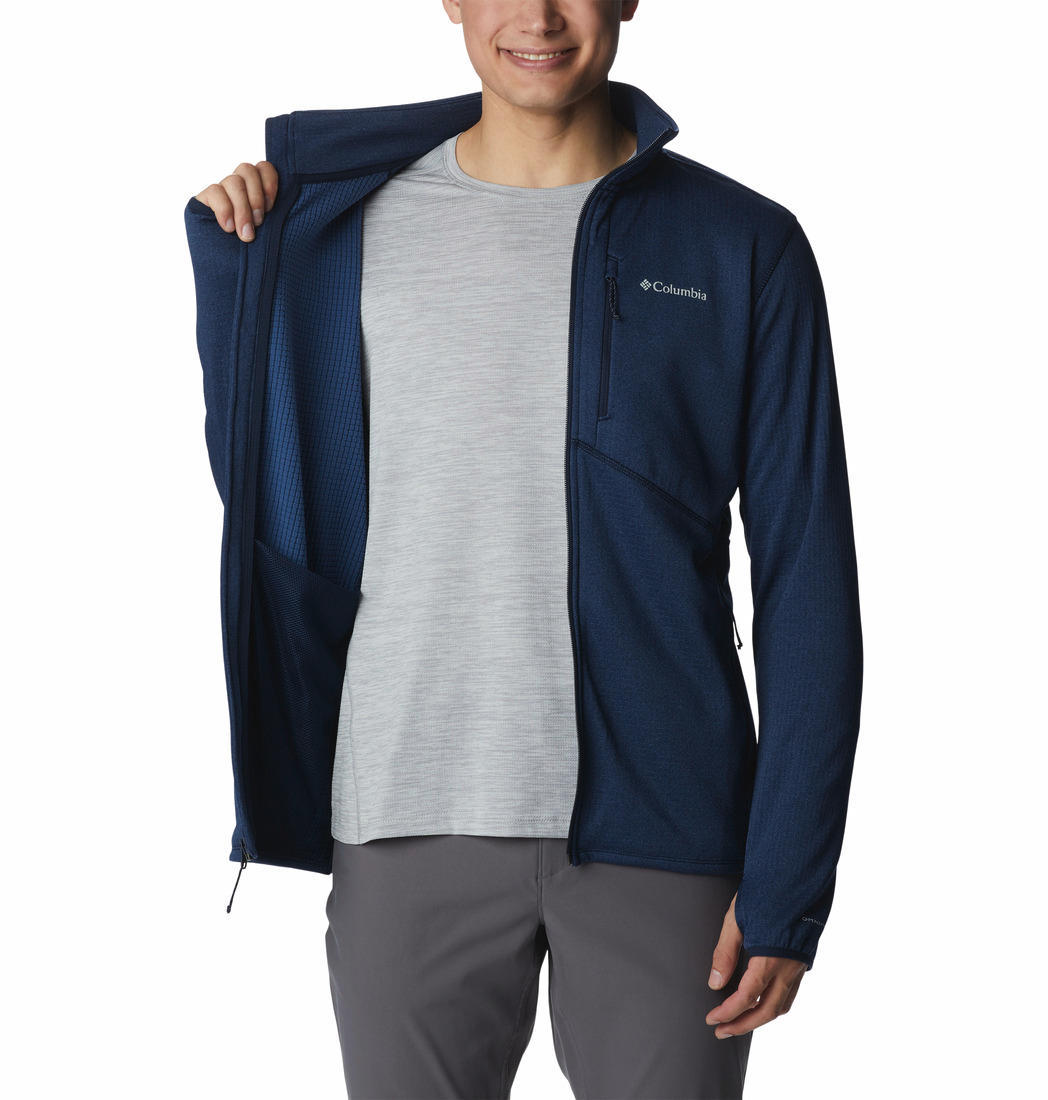 Columbia Men Blue Park View Fleece Full Zip Fleece Jacket