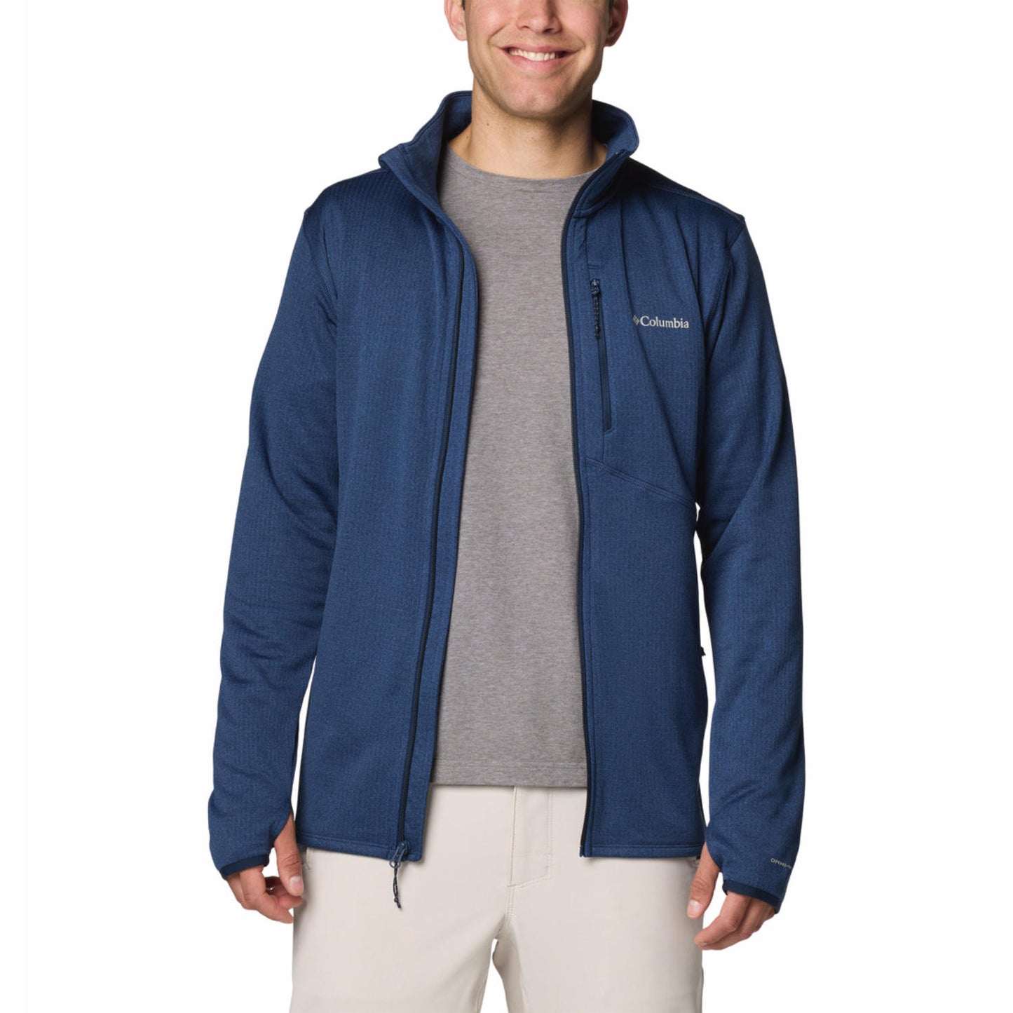 Columbia Mens Blue Park View Fleece Full Zip