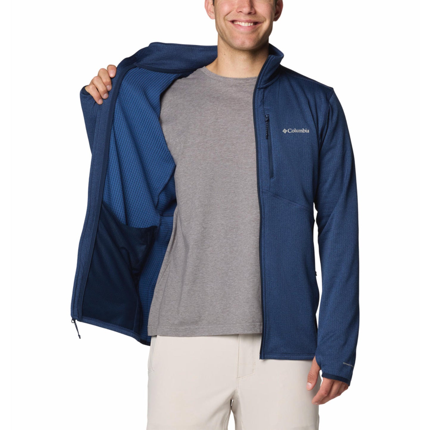 Columbia Mens Blue Park View Fleece Full Zip