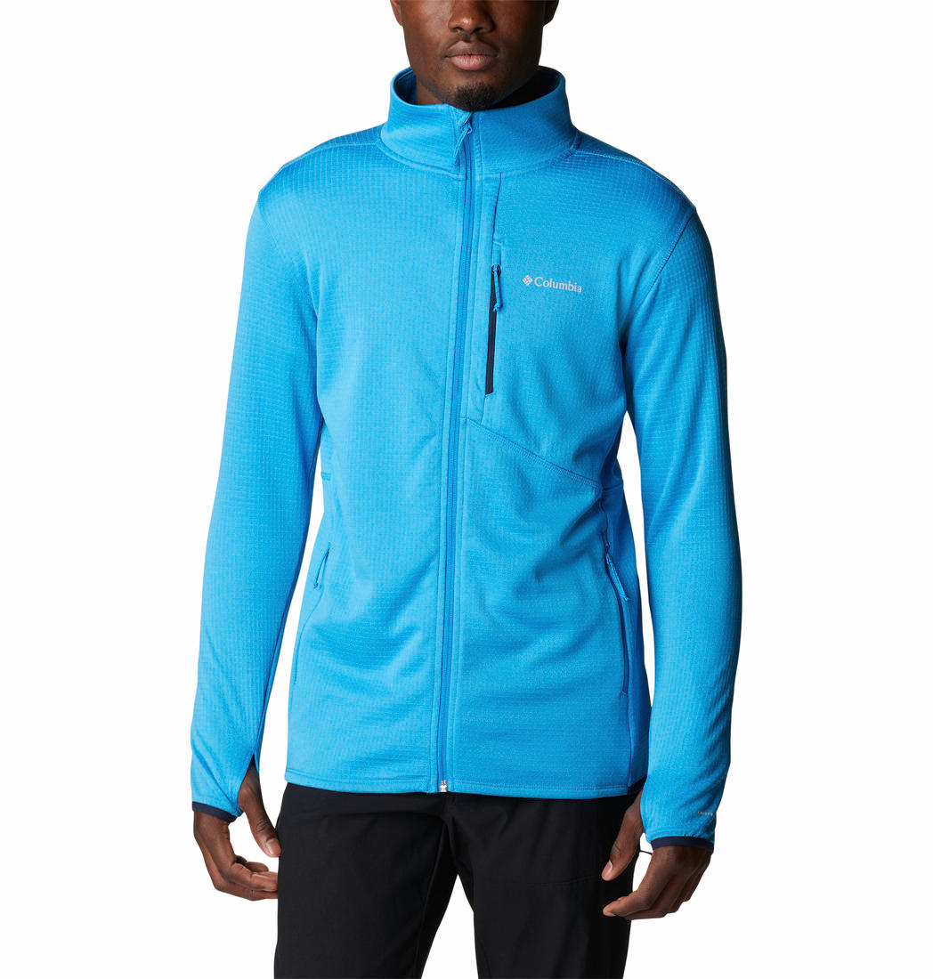 Columbia Men Blue Park View Fleece Full Zip Fleece Jacket